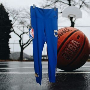 NWT Golden State Warriors Women's Royal Blue Leggings NBA Basketball Size XS